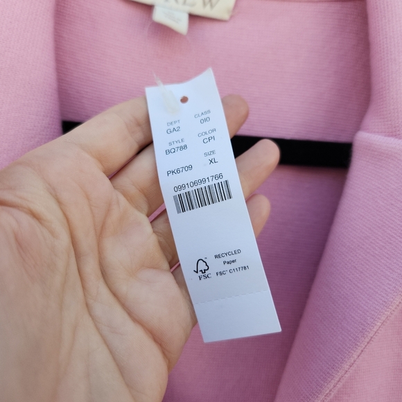J. Crew Waisted Stretch Sweater Blazer in Pink - Picture 7 of 9